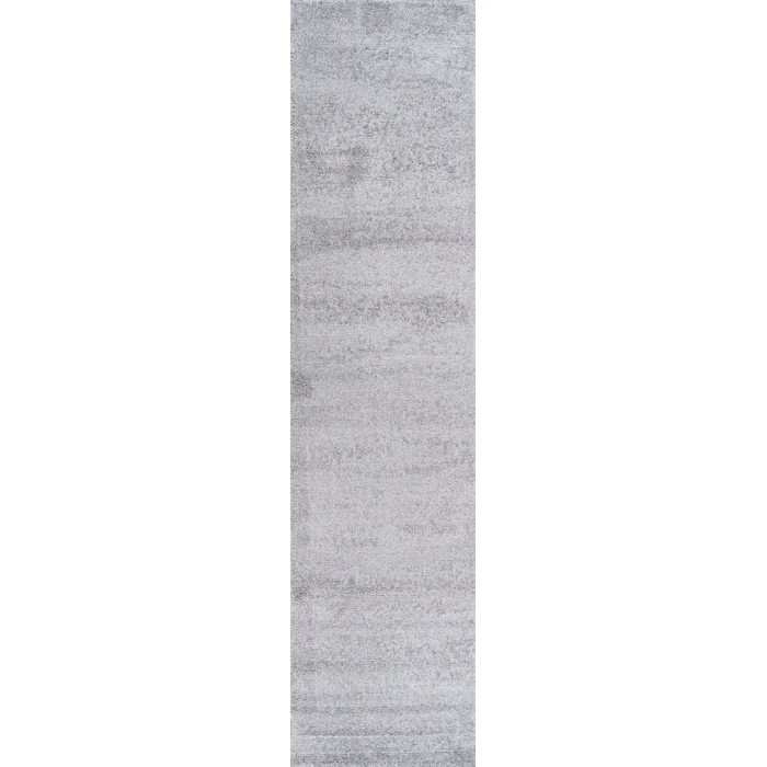 Haze Solid Low-Pile Light Gray 2 ft. x 10 ft. Runner Rug