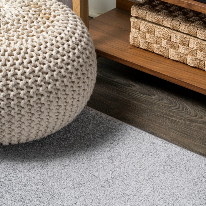 Haze Solid Low-Pile Light Gray 8 ft. x 10 ft. Area Rug