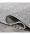 Haze Solid Low-Pile Light Gray 5 ft. x 8 ft. Oval Area Rug