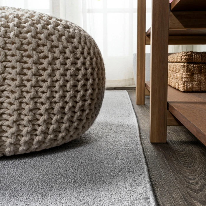 Haze Solid Low-Pile Light Gray 2 ft. x 10 ft. Runner Rug