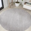 Jonathany Supersoft SEU100K Light Gray Area Rug 5 ft. 3 in. X 5 ft. 3 in. Round