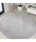 Jonathan Y SUPERSOFT Gray SEU100K 4ft. Round Rug