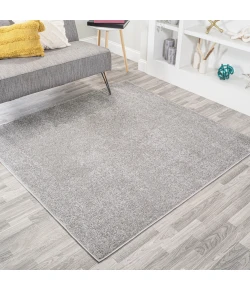 Jonathany Supersoft SEU100K Light Gray Area Rug 6 ft. 2 in. X 6 ft. 2 in. Square