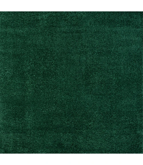 Haze Solid Low-Pile Emerald 6' Square Area Rug