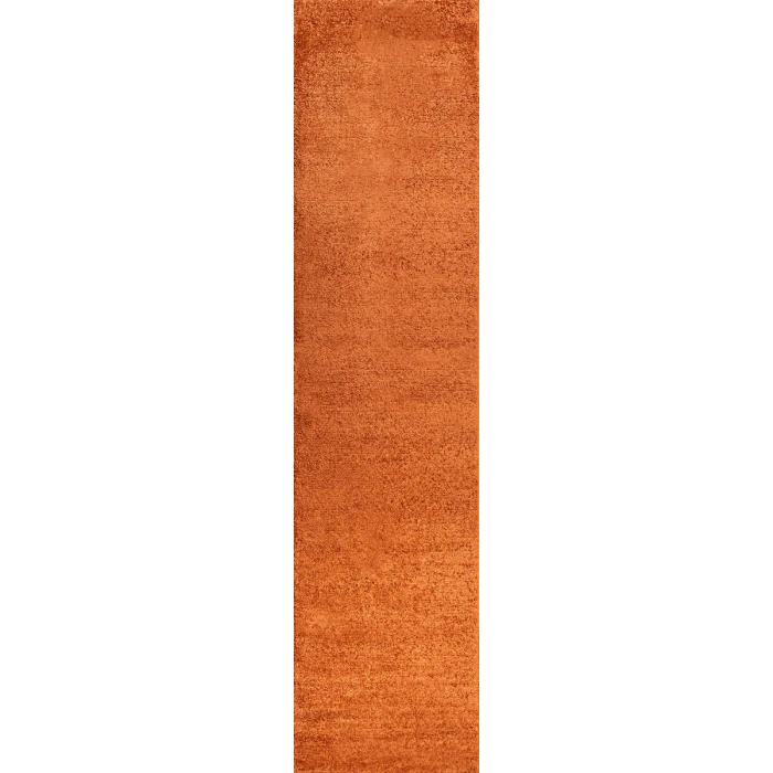 Haze Solid Low-Pile Orange 2 ft. x 10 ft. Runner Rug