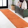 Jonathany Supersoft SEU100M Orange Area Rug 2 ft. X 14 ft. Runner