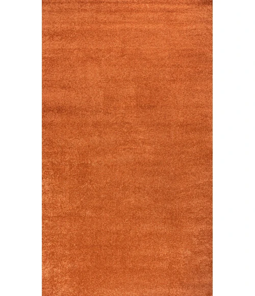 Haze Solid Low-Pile Orange 5 ft. x 8 ft. Area Rug