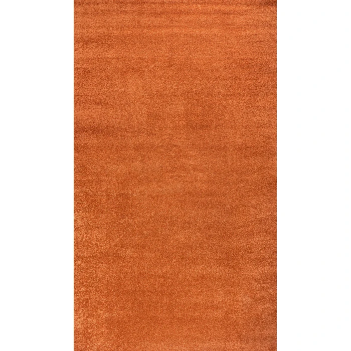 Haze Solid Low-Pile Orange 10 ft. x 14 ft. Area Rug
