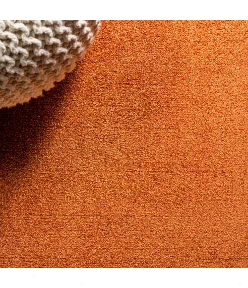 Haze Solid Low-Pile Orange 5 ft. x 8 ft. Area Rug