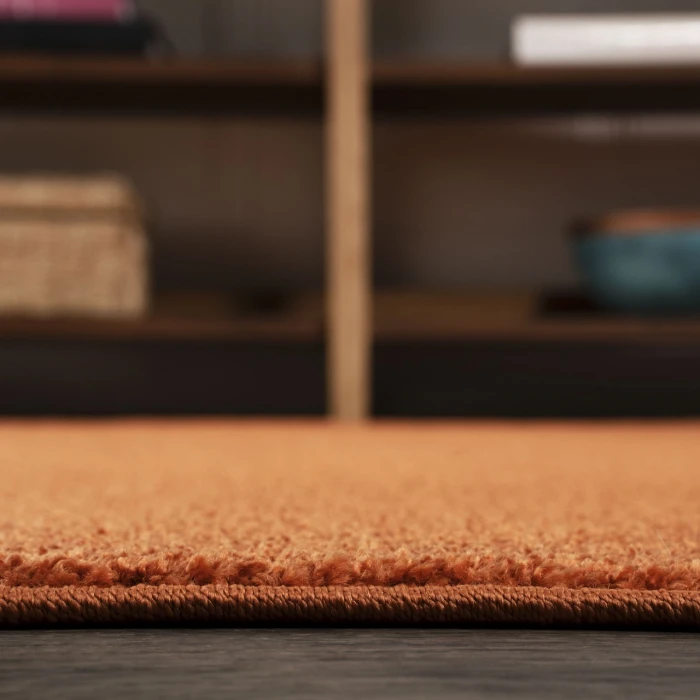 Haze Solid Low-Pile Orange 2 ft. x 12 ft. Runner Rug