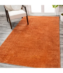 Jonathany Supersoft SEU100M Orange Area Rug 6 ft. 2 in. X 9 ft. Rectangle