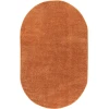 Jonathan Y SUPERSOFT Orange SEU100M 6ft.2in. X 9ft. Oval Oval Rug