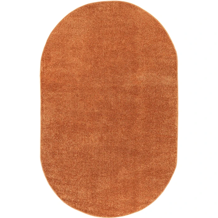 Jonathan Y SUPERSOFT Orange SEU100M 3ft. X 5ft. Oval Oval Rug