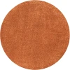 Jonathan Y SUPERSOFT Orange SEU100M 6ft.2in. Round Rug