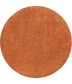 Jonathan Y SUPERSOFT Orange SEU100M 6ft.2in. Round Rug