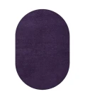 Haze Solid Low-Pile Purple 4 ft. x 6 ft. Oval Area Rug