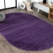 Jonathany Supersoft SEU100N Purple Area Rug 4 ft. X 6 ft. Oval