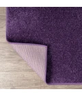 Haze Solid Low-Pile Purple 4 ft. x 6 ft. Oval Area Rug