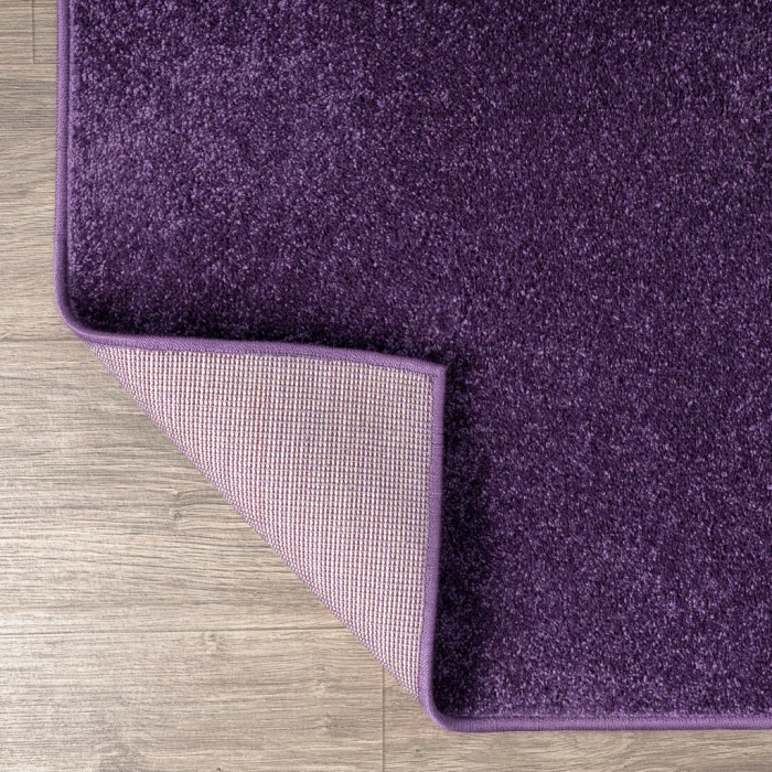 Haze Solid Low-Pile Purple 10 ft. x 14 ft. Area Rug