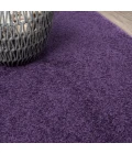 Haze Solid Low-Pile Purple 4 ft. x 6 ft. Oval Area Rug