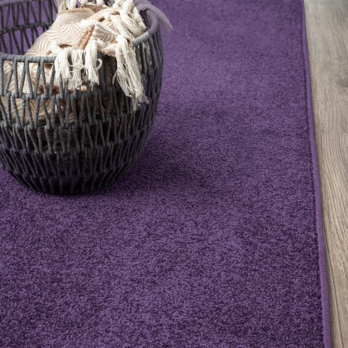 Haze Solid Low-Pile Purple 10 ft. x 14 ft. Area Rug