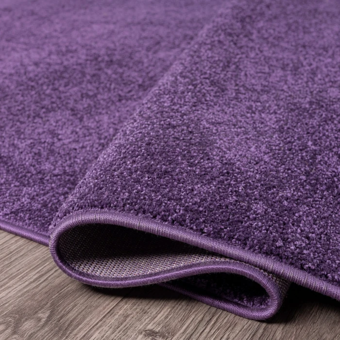 Haze Solid Low-Pile Purple 10 ft. x 14 ft. Area Rug