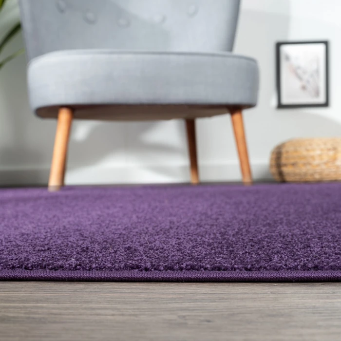 Haze Solid Low-Pile Purple 10 ft. x 14 ft. Area Rug