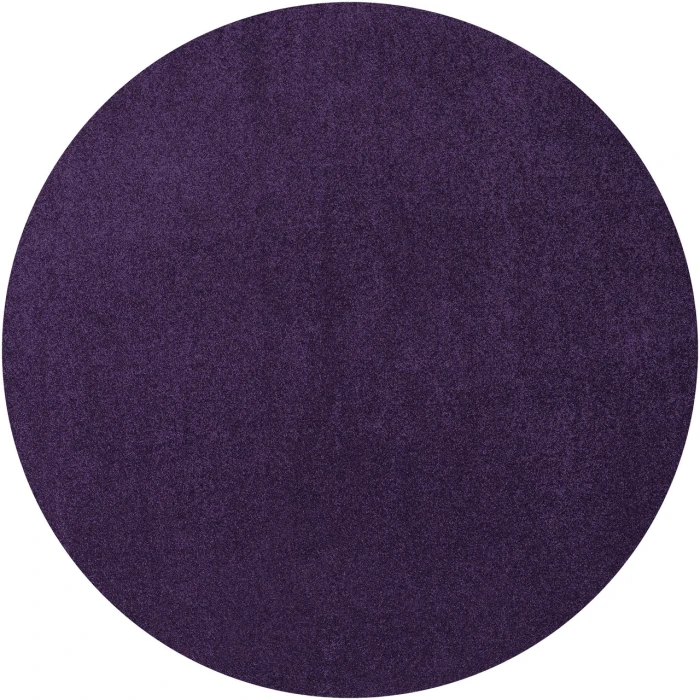 Haze Solid Low-Pile Purple 6' Round Area Rug