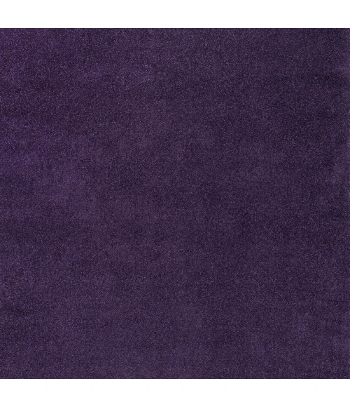 Haze Solid Low-Pile Purple 7' Square Area Rug