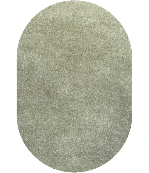 Jonathan Y SUPERSOFT Green SEU100O 6ft.2in. X 9ft. Oval Oval Rug