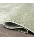 Haze Solid Low-Pile Green 5' Round Area Rug