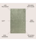 Jonathan Y SUPERSOFT Green SEU100O 10ft. X 14ft. Rect. Rug