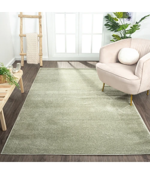 Haze Solid Low-Pile Green 5 ft. x 8 ft. Area Rug