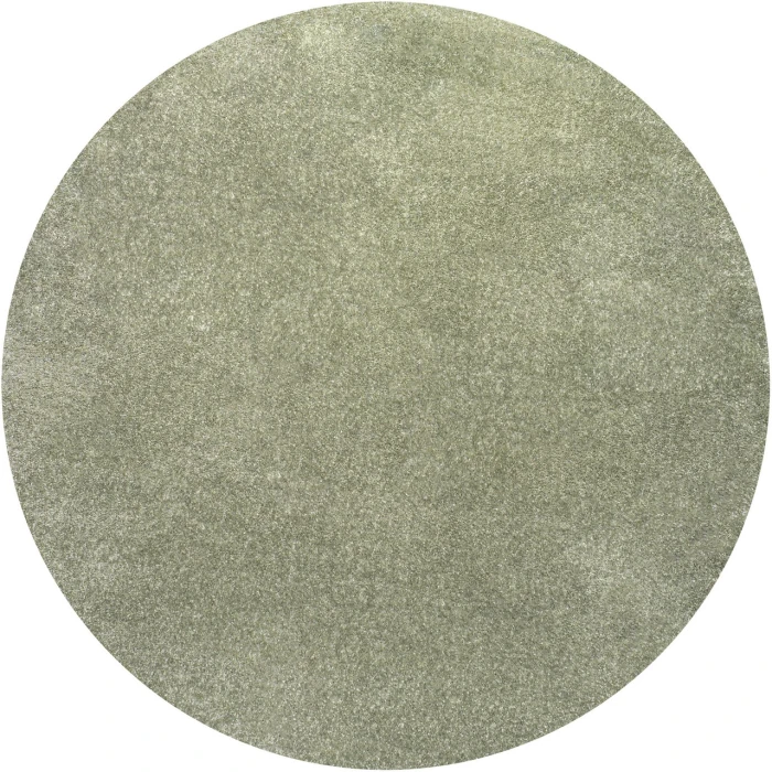 Haze Solid Low-Pile Green 5' Round Area Rug