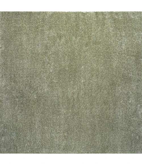 Haze Solid Low-Pile Green 6' Square Area Rug
