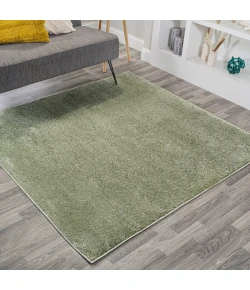 Jonathany Supersoft SEU100O Green Area Rug 6 ft. 2 in. X 6 ft. 2 in. Square