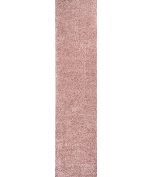 Haze Solid Low-Pile Pink 2 ft. x 14 ft. Runner Rug