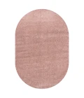 Haze Solid Low-Pile Pink 5 ft. x 8 ft. Oval Area Rug