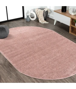 Jonathany Supersoft SEU100P Pink Area Rug 6 ft. 2 in. X 9 ft. Oval