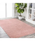 Haze Solid Low-Pile Pink 5 ft. x 8 ft. Area Rug