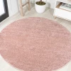 Jonathany Supersoft SEU100P Pink Area Rug 5 ft. 3 in. X 5 ft. 3 in. Round