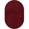 Jonathan Y SUPERSOFT Red SEU100Q 5ft. X 8ft. Oval Oval Rug