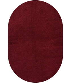 Jonathan Y SUPERSOFT Red SEU100Q 5ft. X 8ft. Oval Oval Rug