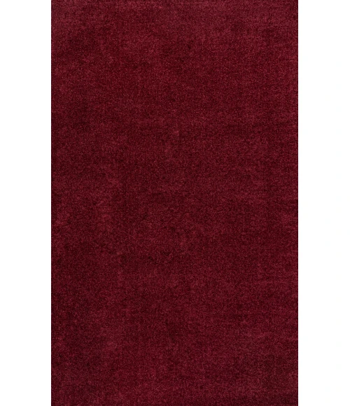 Haze Solid Low-Pile Dark Red 5 ft. x 8 ft. Area Rug