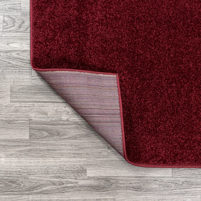 Haze Solid Low-Pile Dark Red 2 ft. x 8 ft. Runner Rug