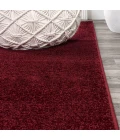 Haze Solid Low-Pile Dark Red 5 ft. x 8 ft. Area Rug
