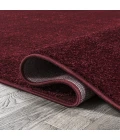Haze Solid Low-Pile Dark Red 2 ft. x 16 ft. Runner Rug