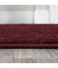 Haze Solid Low-Pile Dark Red 2 ft. x 16 ft. Runner Rug