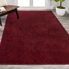 Jonathany Supersoft SEU100Q Dark Red Area Rug 5 ft. X 8 ft. Rectangle