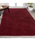 Haze Solid Low-Pile Dark Red 5 ft. x 8 ft. Area Rug